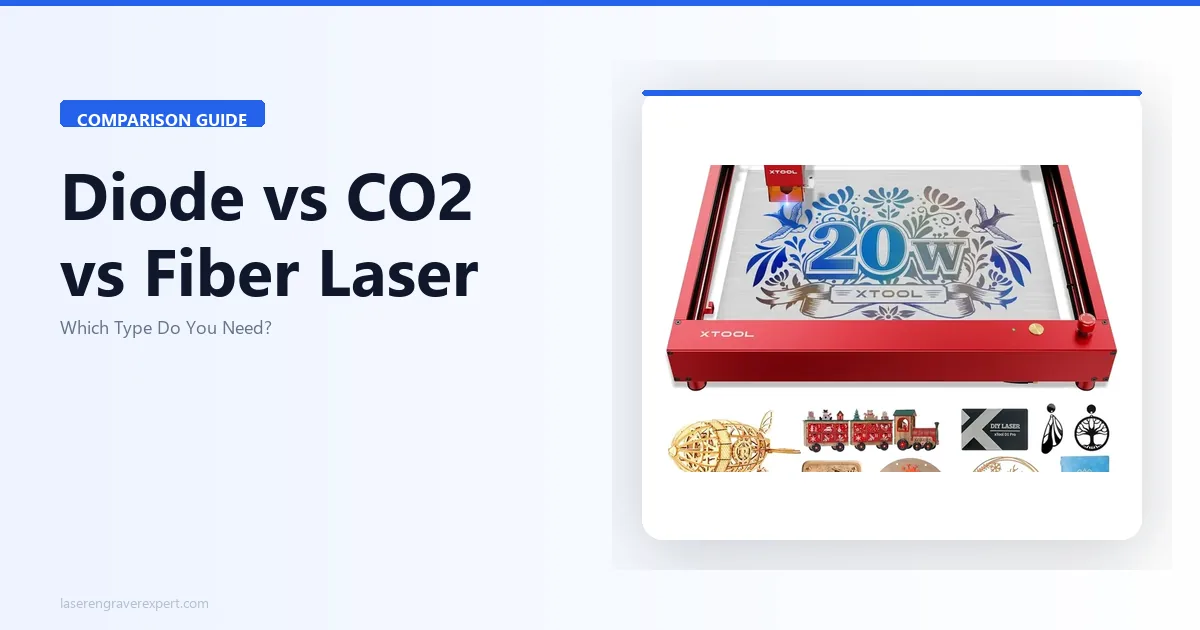 Diode vs CO2 vs Fiber Laser Engraver: Which Type Do You Actually Need?
