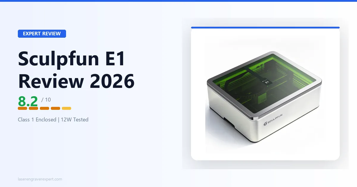 Sculpfun E1 Review 2026: A Compact Class 1 Diode Laser Worth Considering?