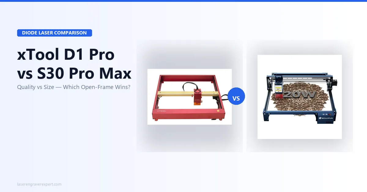 xTool D1 Pro vs Sculpfun S30 Pro Max: Which Open-Frame Laser Wins in 2026?