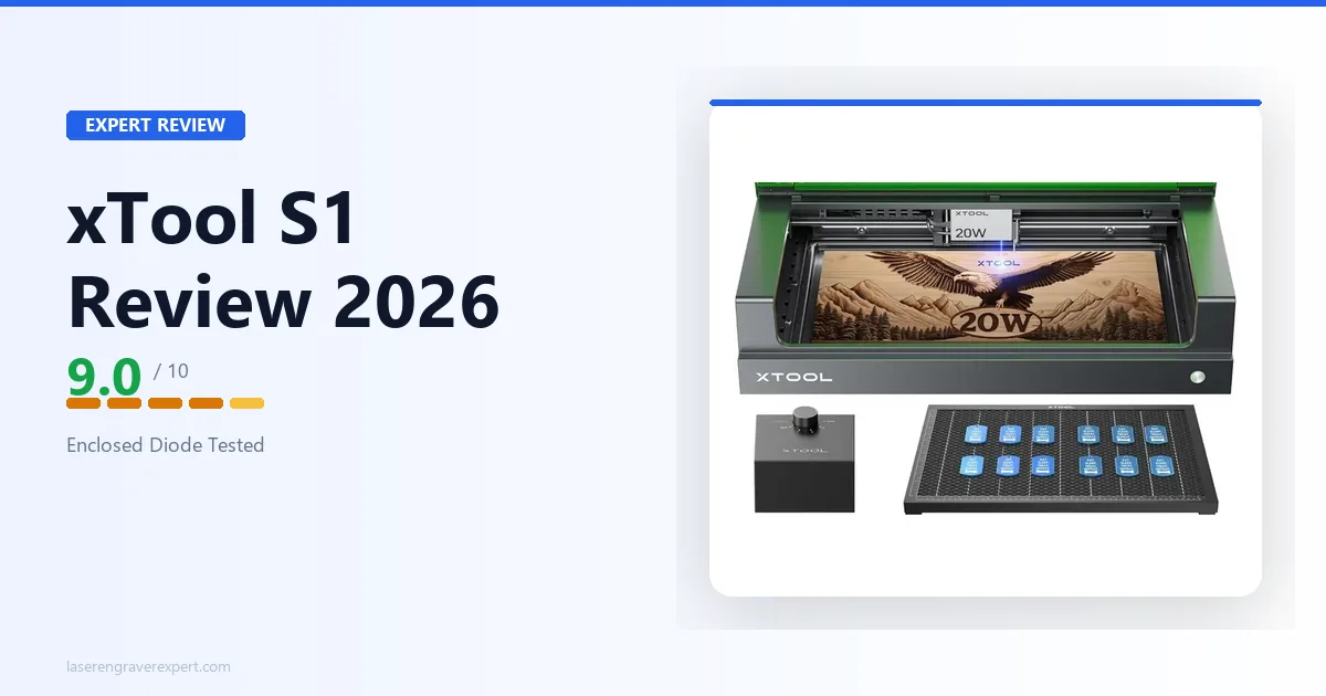 xTool S1 Review 2026: Enclosed Diode Done Right